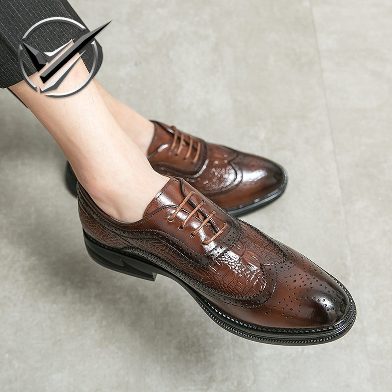 外贸大码商务男士休闲皮鞋男46码秋季绅士布洛克男皮鞋潮流正装鞋,流行男鞋,正装皮鞋,淘宝优惠券,粉丝福利购,淘宝优惠卷