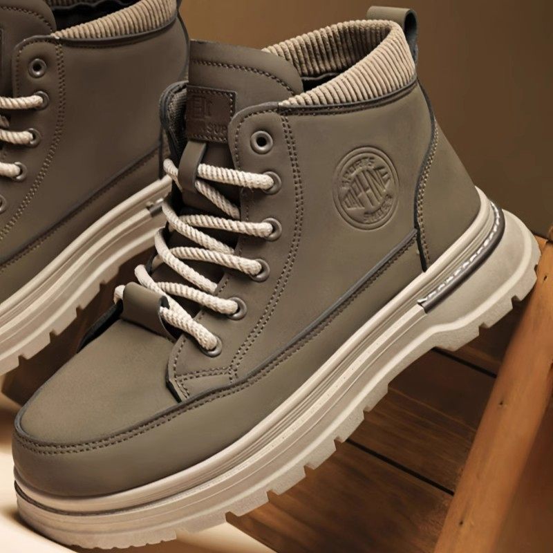 工装靴皮高帮板鞋休闲鞋男大黄靴子男士百搭马丁靴大码45-48,流行男鞋,马丁靴,淘宝优惠券,粉丝福利购,淘宝优惠卷