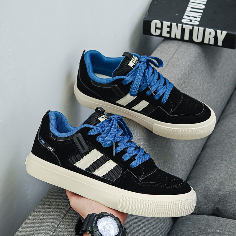 2026新款男生板鞋小众面包鞋黑色帆布鞋男厚底百搭青少年运动潮鞋,流行男鞋,布鞋,淘宝优惠券,粉丝福利购,淘宝优惠卷