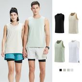 圆领冰丝无袖 夏季 马拉松速干运动背心男女款 坎肩篮球训练透气背心