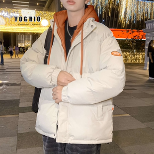 FOG 宽松休闲加厚保暖棉衣外套 RIO假两件羽绒棉服情侣冬季