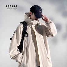 FOG RIO春秋季男女同款多口袋冲锋衣外套男潮牌工装休闲户外夹克