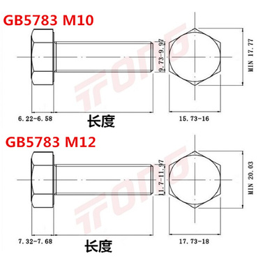 。东明316L A4-80高强度不锈钢外六角全牙螺栓GB5783六棱螺丝M10M