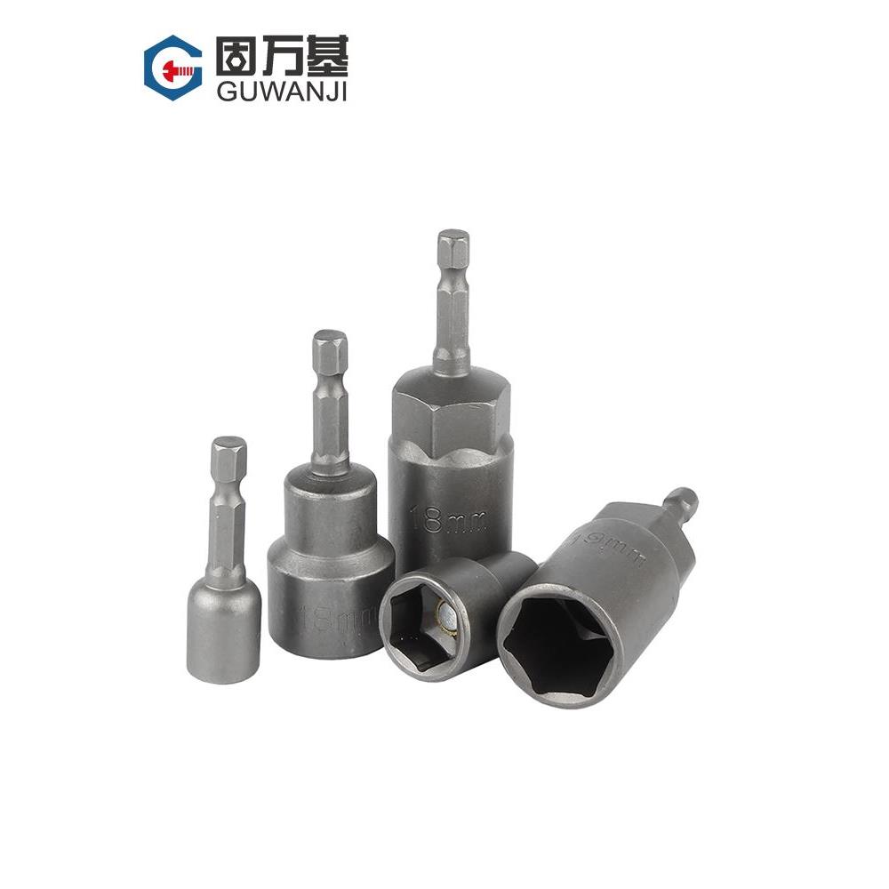 内六角强磁套筒批头加长电钻气动螺丝刀汽修扳手套头M5M6M8M10M19