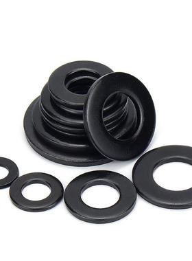 黑色304不锈钢GB97平垫圈介子华司发黑垫片M2M2.5M3M3.5M4-M12M20