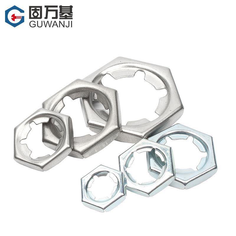 304/316不锈钢扣紧螺母镀锌扣紧螺帽防松防脱螺丝帽M6M8M10-M30