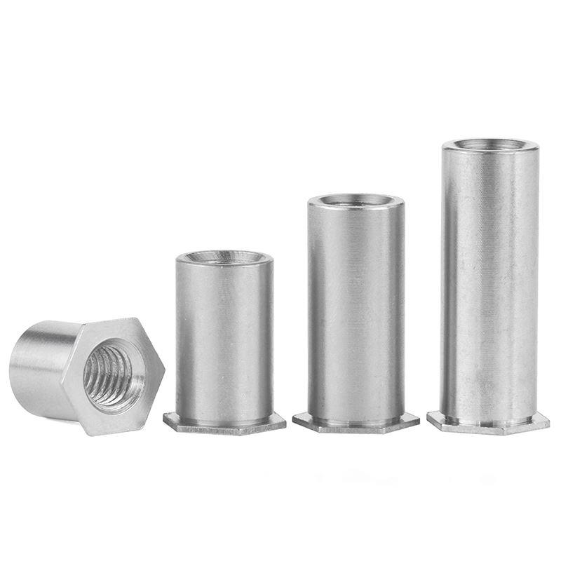 JG 304不锈钢通孔压铆螺柱SOS六角头压铆螺母柱-M2/2.5/3/3.5/4/5