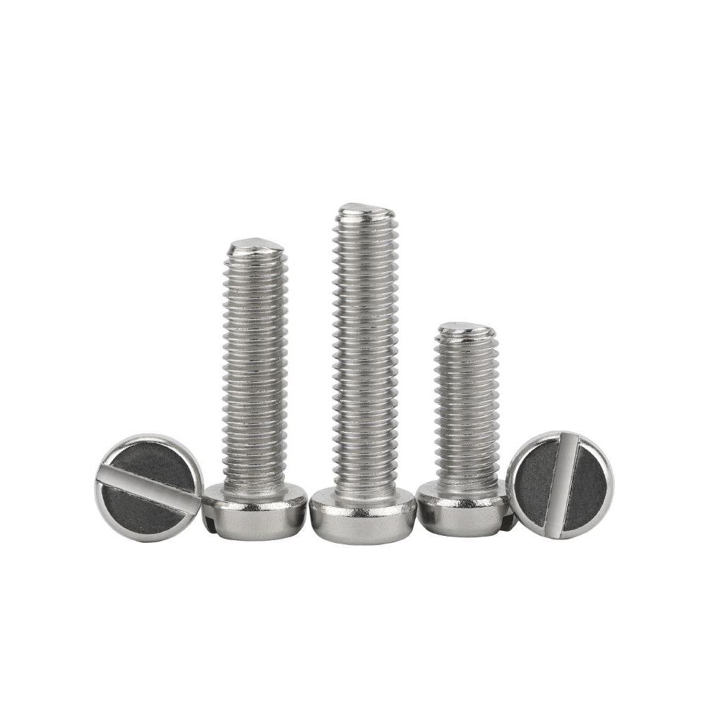 304不锈钢一字圆柱头螺丝开槽螺钉GB65圆头螺丝钉M1M2M3M4M5M6M10