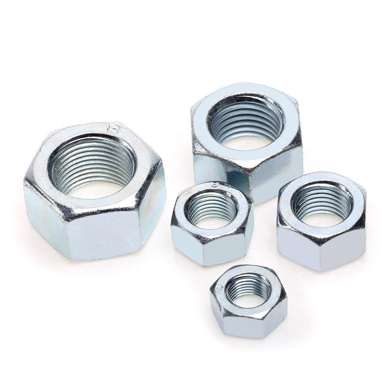 镀锌细牙螺母幼牙细丝六角螺帽M8M10M12M16M18M20M22M24*1.25*1.5