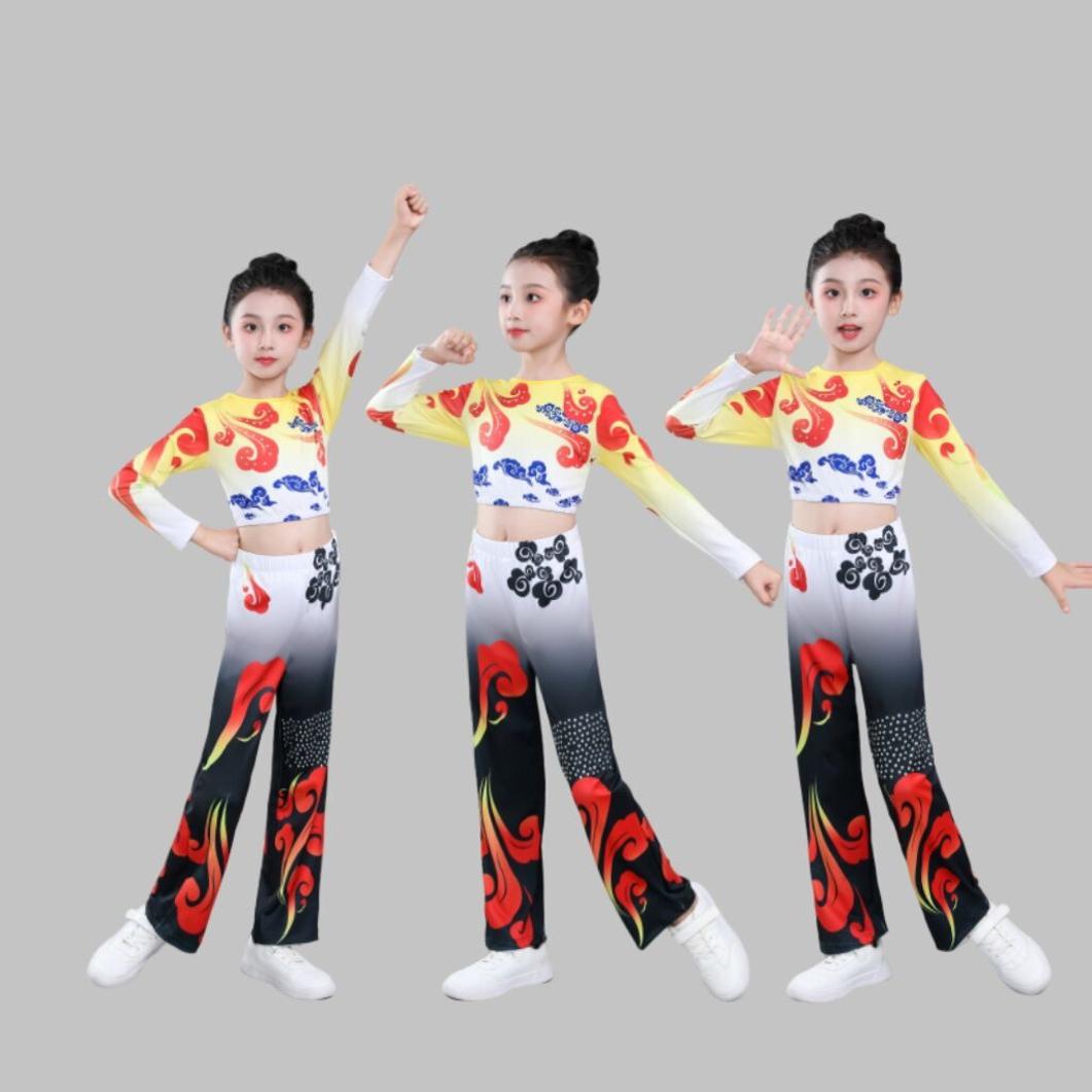 健美操服装啦啦操表演服啦啦队运动会广播体操中国风舞蹈演出服装