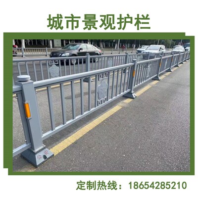 城市交通护栏市政隔离栏景观围栏马路非机动车道人行道隔金属设施