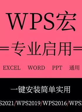 wps启用宏插件 安装包vba包宏激活文件专业办公宏禁用宏灰色EXCEL