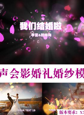会声会影婚礼模板婚纱照x7x8x9x10求婚庆素材片头尾教程电子相册