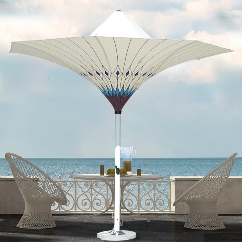 外遮阳伞酒店庭院游277泳伞池沙滩太阳伞咖啡创意七彩灯中户柱花