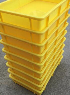 370*250*65黑色防静电方盘 塑料收纳盘 蓝色塑料浅盘 pp塑料矮箱