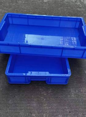 660*400*110蓝色塑料箱 pp塑料收纳箱 长方形塑胶框 可烫金 丝印