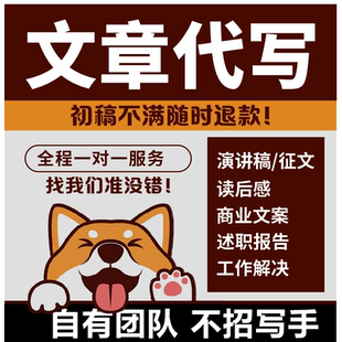 代写文章撰写服务撰写述职报告工作总结征文文案演讲稿写作代笔