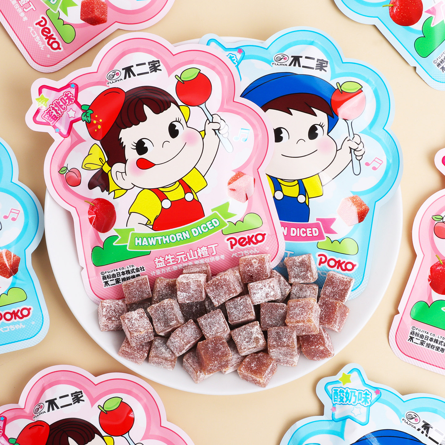 不二家山楂丁儿童休闲小零食糖果图片