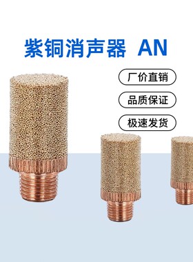 SMC款烧结降噪静音紫铜消声器AN120-M3-M5 101-01/02 110-01