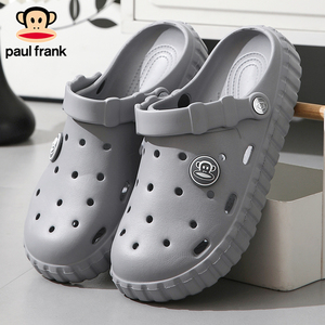 大嘴猴洞洞鞋男夏季厚底防滑海边沙滩鞋情侣外穿凉鞋透气大码通勤