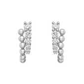 何方HEFANG气泡双层耳环钟楚曦珍珠陈都灵同款 设计感轻奢气质简约