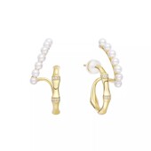 个性 何方HEFANG刘亦菲竹节双层耳环国风中式 高级优雅轻奢时尚 耳钉