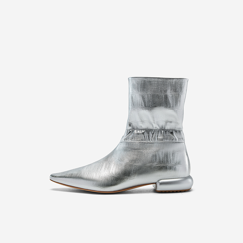 NineWest/玖熙金属感时装靴女