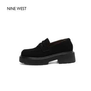 清仓款 厚底小皮鞋 Nine 玖熙英伦风懒人一脚蹬乐福鞋 单鞋 West