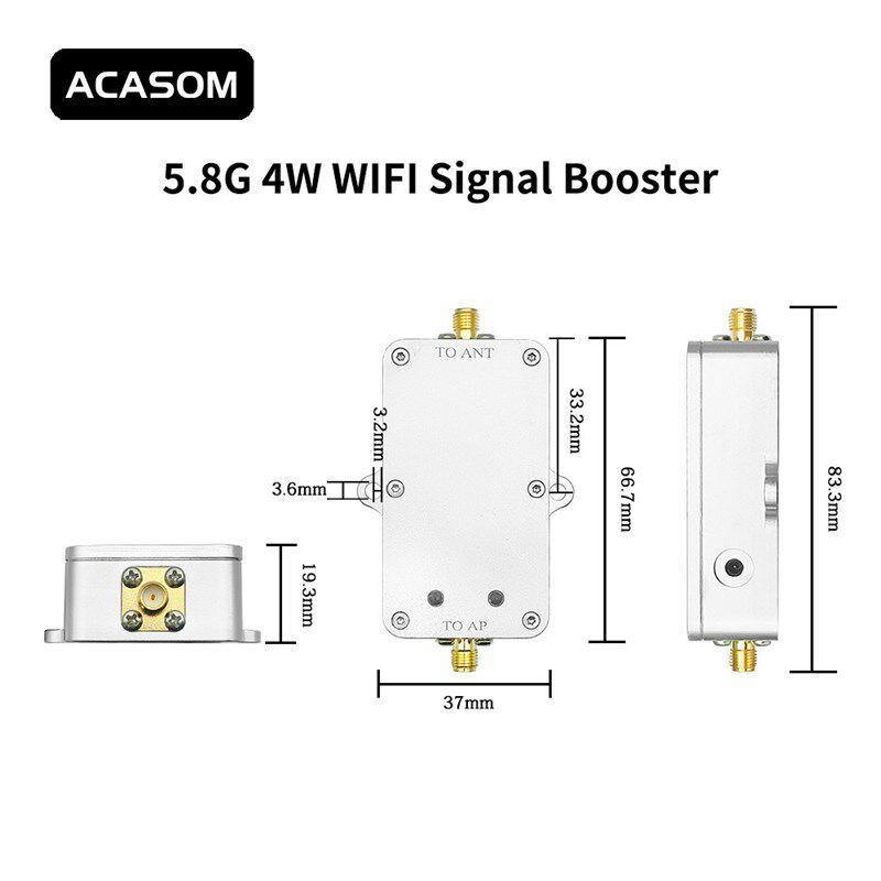 热销4W 双向放大器 0.9G/2.4G/5.2G/5.8G 无人机遥控和图传信号增