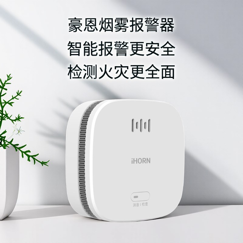 热销豪恩烟雾报警器 烟雾感应探头 火灾报警器手机APP控制 烟雾探