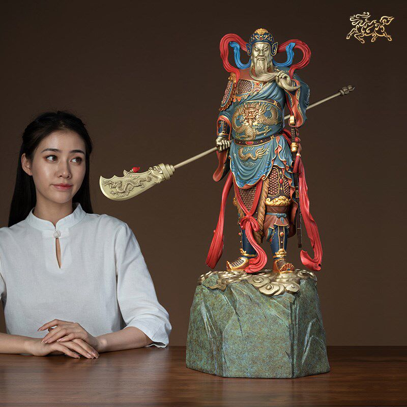 热销铜师傅铜乾坤正气武财神关公开业黄铜大号家用店铺办公室客厅