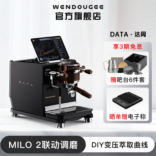 wendougee温豆季咖啡机意式半自动小型商用双锅炉变压齿轮泵DATA