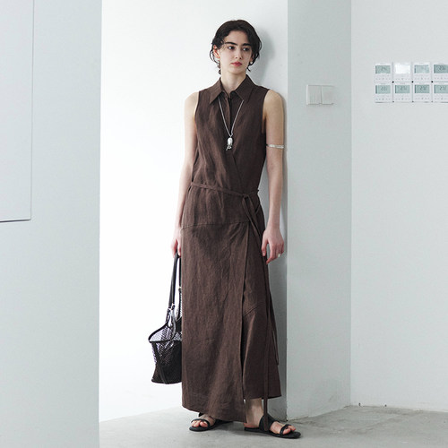 NONRESTRAIN法式亚麻无袖连衣裙