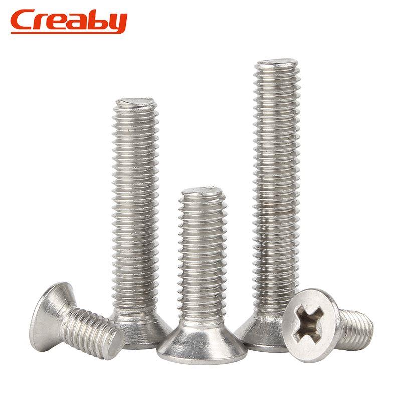 十字沉头螺丝304不锈钢平头螺丝钉小机螺钉M1M2M3M4M5M6M8M10