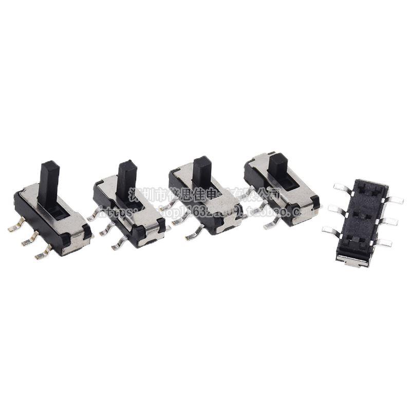 MSS22D18拨动开关3脚/6脚立式卧式贴片直插侧拨开关柄长2/3/4/5mm