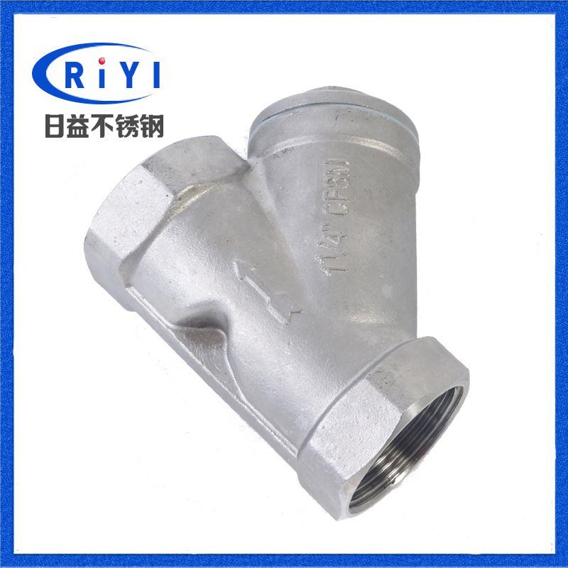 201 304不锈钢Y型过滤器 丝扣过滤器内螺纹过滤器不锈钢滤水阀门