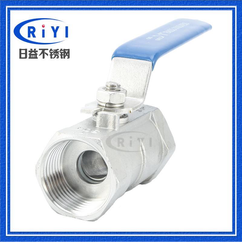 304不锈钢一片式内螺纹球阀 1片式水暖阀直通内牙丝扣阀门1PC