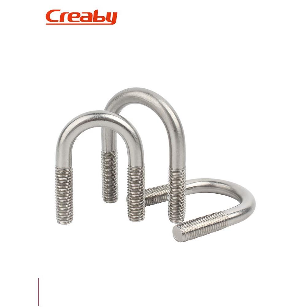 316不锈钢U形螺丝U型螺栓管卡扣管夹骑马卡管喉箍加长M6M8M10M12