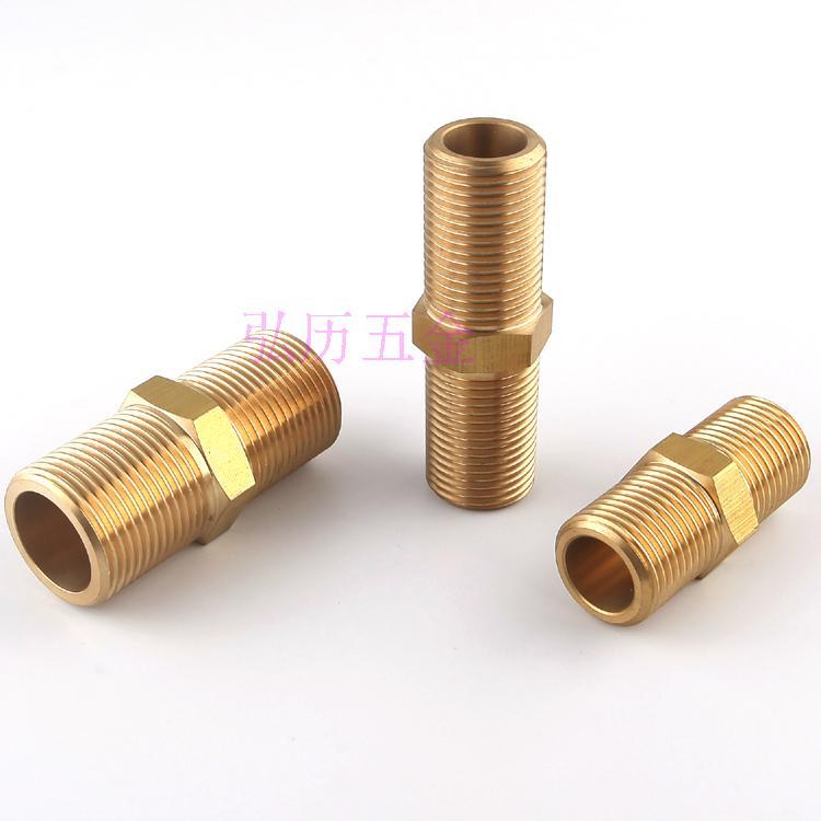 精品4分铜外丝直接加厚等径直接头异径铜对丝1分2分3分4分6分1寸