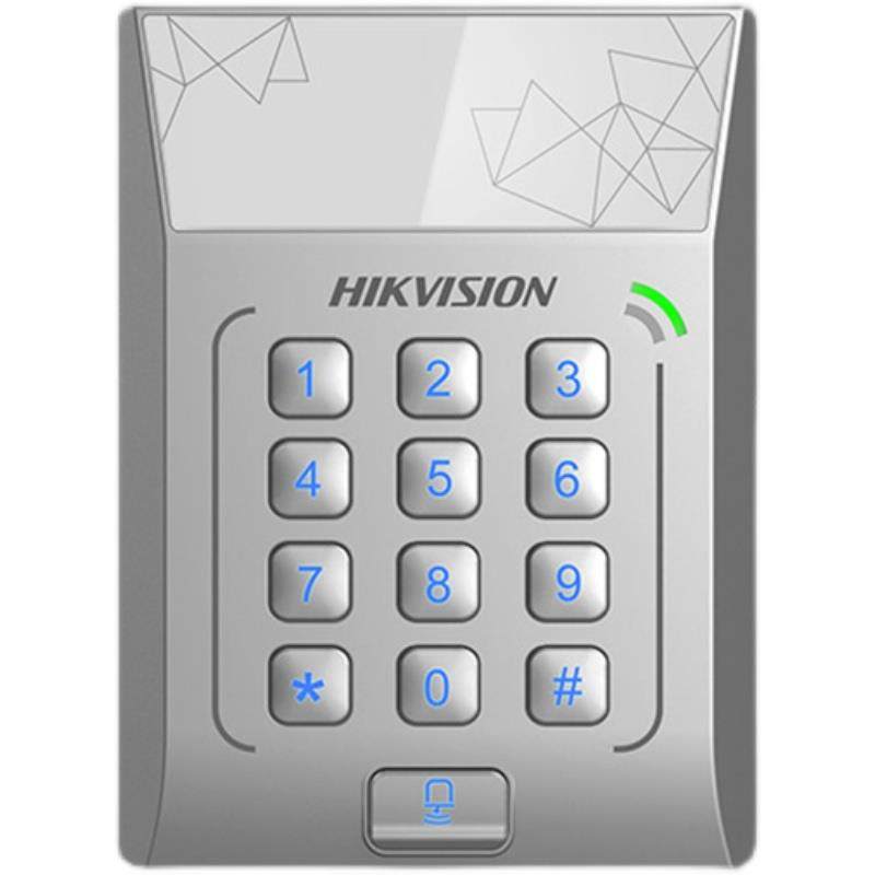 海康威视门禁一体机DS-K1T801M 刷IC卡 带门铃按钮单机版