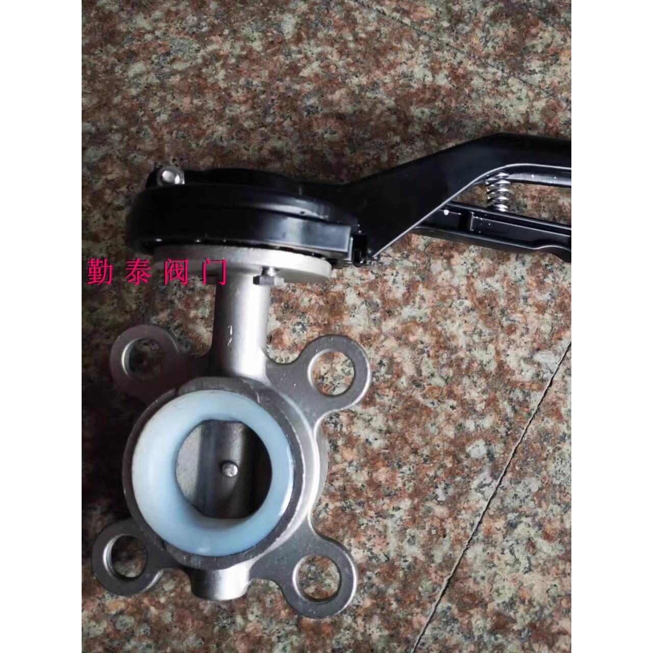 304不锈钢对夹式D71X-10/16P手动鸭嘴对夹蝶阀DN32-200软密封蝶阀