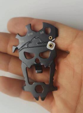 骷髅头工具卡片 EDC战术工具 户外多功能组合DIY多用开瓶器SM1001