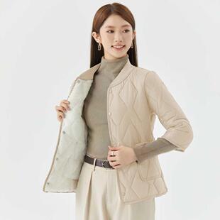 女士轻薄保暖七分短袖棉内胆女款家居棉衣棉服加绒可外穿上衣2509