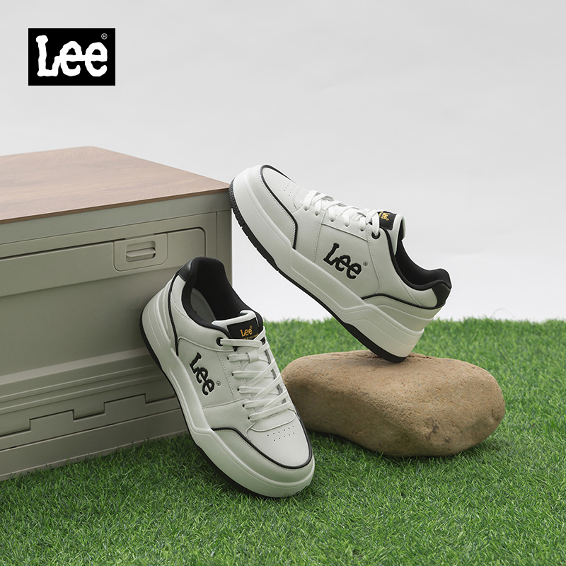 lee真皮男士休闲运动板鞋