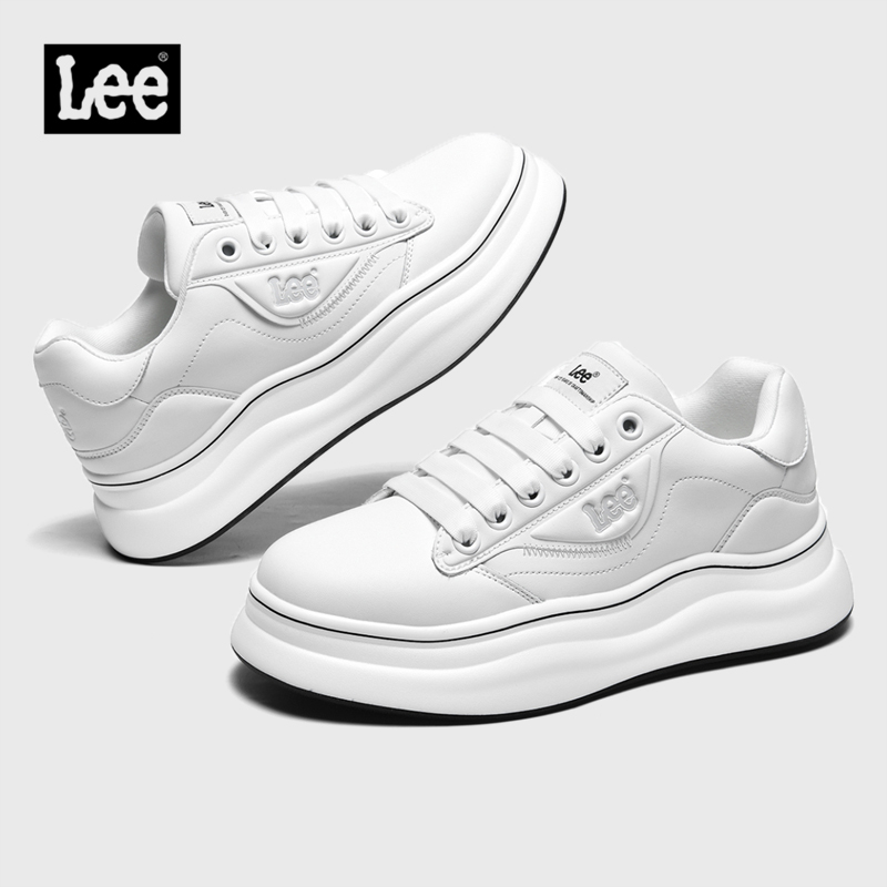 Lee增高百搭小白鞋撞色潮流男鞋