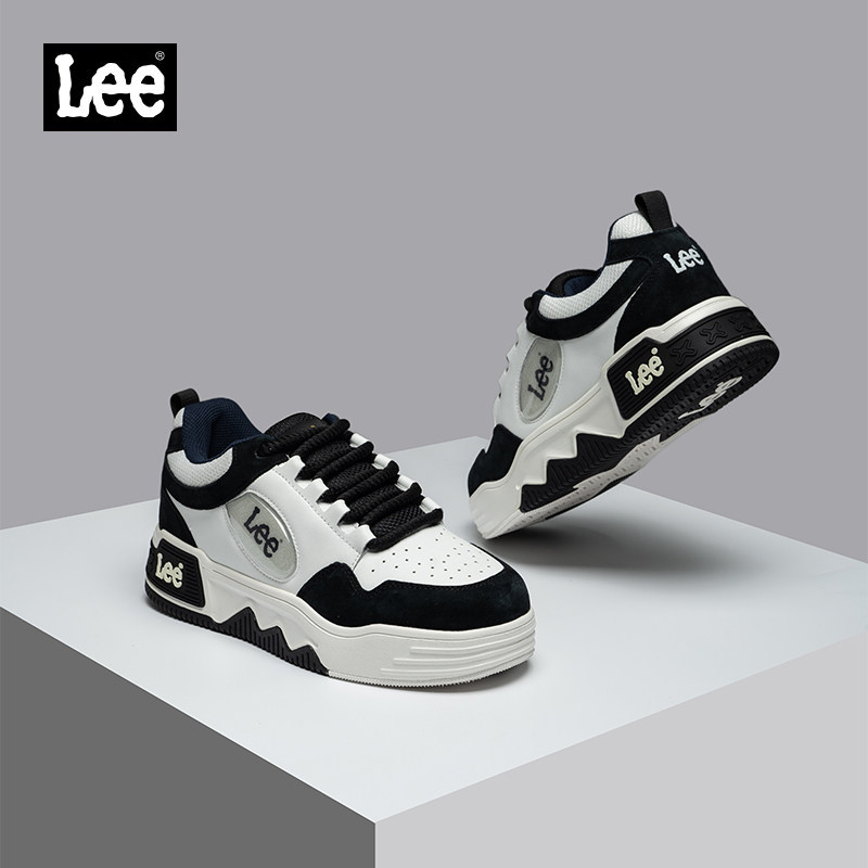 Lee官方男鞋冬季款2025鞋子男百搭运动潮鞋厚底男士休闲真皮板鞋,流行男鞋,单鞋,淘宝优惠券,粉丝福利购,淘宝优惠卷
