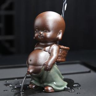 新品 撒尿娃娃尿童 紫砂喷水茶宠摆件 可养茶盘茶玩摆设茶具配件