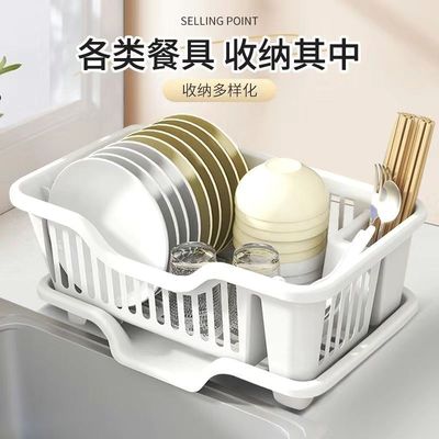 沥水碗架厨房桌面碗筷置物架家用碗碟架沥水架双层洗碗餐具收纳架