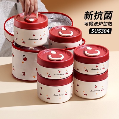 保温饭盒微波炉加热上班族便当盒2025新款学生专用带饭打包餐盒碗