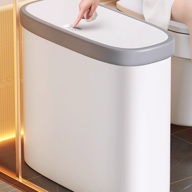 卫生间厕所垃圾桶家用窄缝新款大号大容量带盖客厅厨房卧室卫生桶